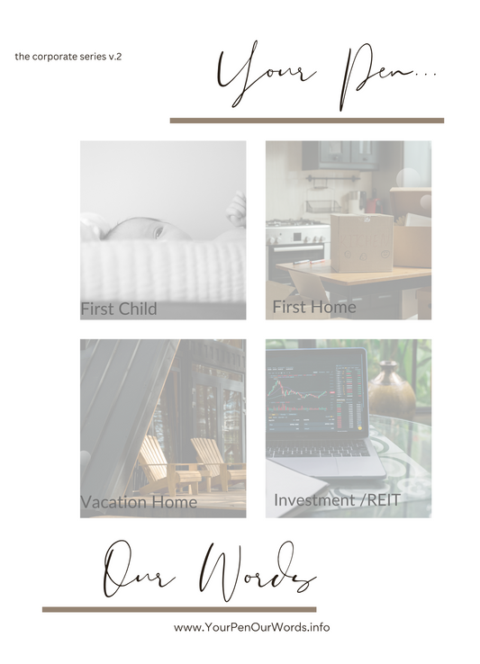 Your Pen...Our Words - The Corporate Series V.2 – The series of firsts